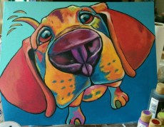 dog painting